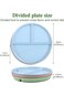 Divided Plates, 4 Pcs Reusable Round Wheat Straw Meal Plate with 3 Compartments, 9 inch Unbreakable