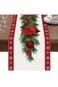 Joyzzz Table Runner, 13 x 72 Inch Red Table Runner, Farmhouse Kitchen Decor, Decor Dining Table Run