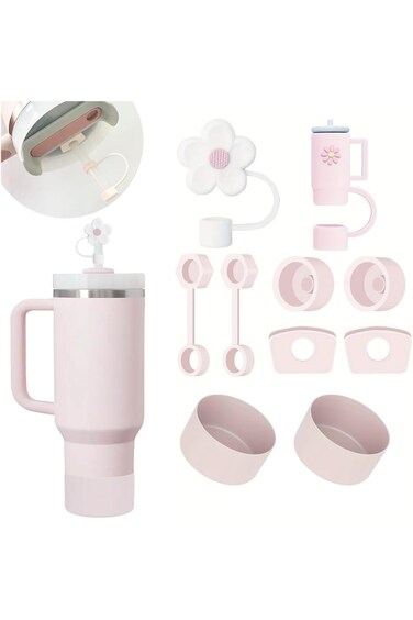 10 PCS Stanley Cup 40oz 30oz H1.0 H2.0 Accessories Set, Include 2 Silicone Boot 4 Straw Cover Cap 2