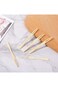 200PCS Wooden Fruit Forks, Two Prongs Fruit Forks Disposable Cocktail Food Picks Bamboo Party Forks