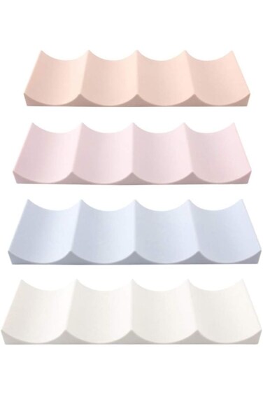 ALMEKAQUZ 4 قطع من منظم أكواب النبيذ وزجاجات المياه البلاستيكية وقارورة بلاستيكية لتخزين الأكواب أو