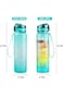 ELECDON 32oz Leakproof Tritran BPA Free Water Bottle with Motivational Time Marker to Ensure You Dr