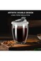 Durku Double Wall Glass Coffee Mug, Glass Coffee Cup with Silicone Lid Insulated Coffee Mug, High B