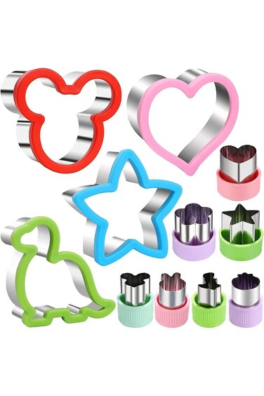 TNTAIAHL Stainless Steel Sandwiches Cutter set,Heart &amp; Star Shapes Sandwich Cutters Cookie Cutters