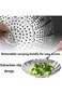 Duomama Stainless Steel Vegetable Steamer Basket - Expandable, Collapsible, Fits 5.3" to 8.6" Pots