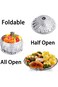 Duomama Stainless Steel Vegetable Steamer Basket - Expandable, Collapsible, Fits 5.3" to 8.6" Pots