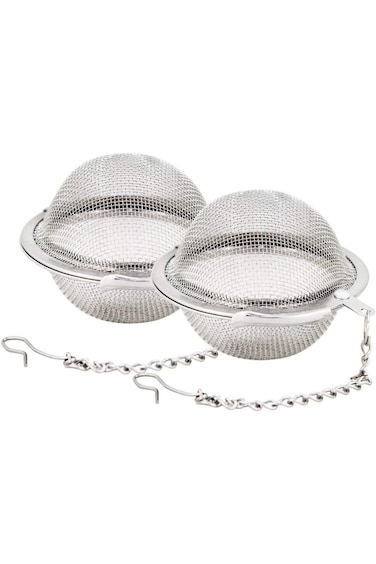 Fu Store 2pcs Stainless Steel Mesh Tea Ball 2.1 Inch Tea Strainers Tea Infuser Strainer Filters for