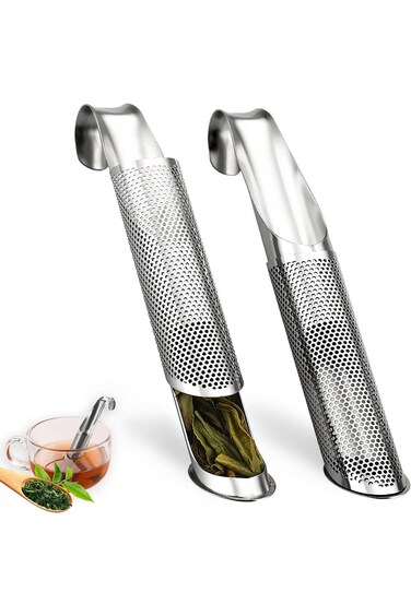 2 Pack Tea Infusers, Extra Fine Mesh Tea Strainer for Loose Tea, Stainless Steel Long Handle Tea St