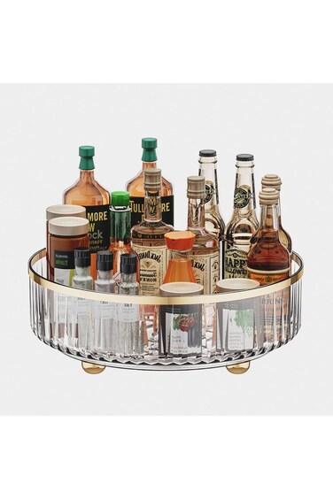 Jorunb Kitchen 0rganizer Rotating Rotating Skincare Makeup Organizer Round Spinning Tray Turntable