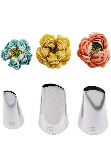 BHjoybeauty Cake Decorating Tips Set Russian Piping Tips Rose Flower Piping Tips Set Roses Pastry T