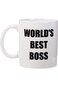 Funny Mug - World's Best Boss - 330ml Coffee Mug - Humorous Sarcastic Sayings and Jokes and FREE Co