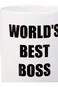 Funny Mug - World's Best Boss - 330ml Coffee Mug - Humorous Sarcastic Sayings and Jokes and FREE Co