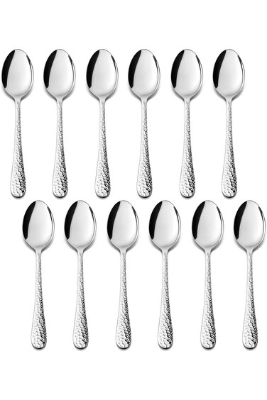 ملاعق قهوة من إي-فار، ١٢ قطعة، ملاعق إسبريسو من الفولاذ المقاوم للصدأ، ٦ بوصات، ملاعق معدنية صغيرة للقهوة