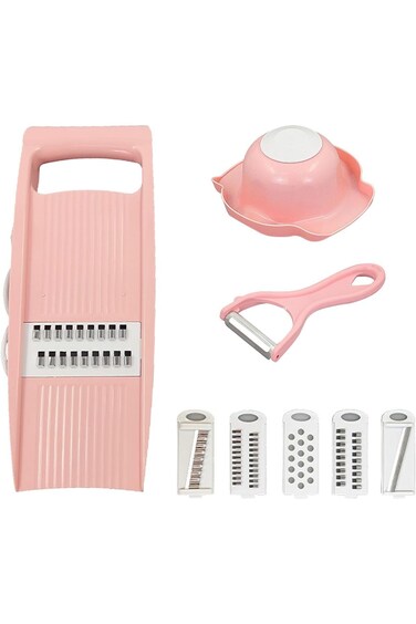 7-In-1 Vegetable Slicer, Vegetable Cutter Slicer Cucumber Onion Slicer Hand Vegetable Shredder Pota