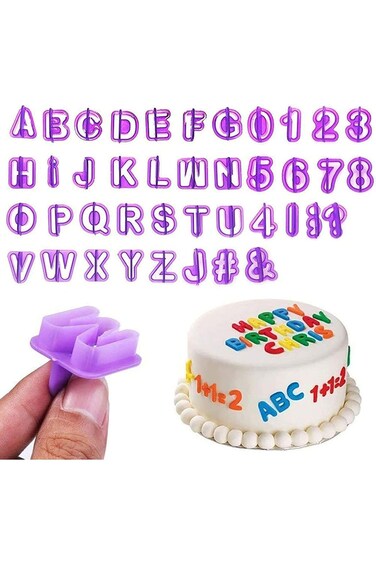 UpTuoLi Fondant Letter Cutters, Alphabet Cutters, Letter and Number Fondant Cutters Set, 40-Pieces,