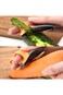 ALMEKAQUZ Vegetable Peeler, Silicone Finger Grips, Hand Fruit Peeler with Comfortable Rubber Finger