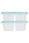 مجموعة حاويات لوك آند لوك إيزي لوك مستطيلة باستيل من قطعتين - أزرق HLE7200W