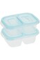 مجموعة حاويات لوك آند لوك إيزي لوك مستطيلة باستيل من قطعتين - أزرق HLE7200W