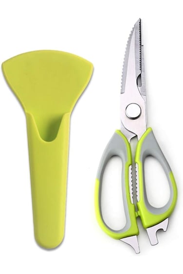7 In 1 Stainless Steel Kitchen Scissor with Magnetic Cover Holder,/Cleaver/Bottle Opener/Knife/Scre