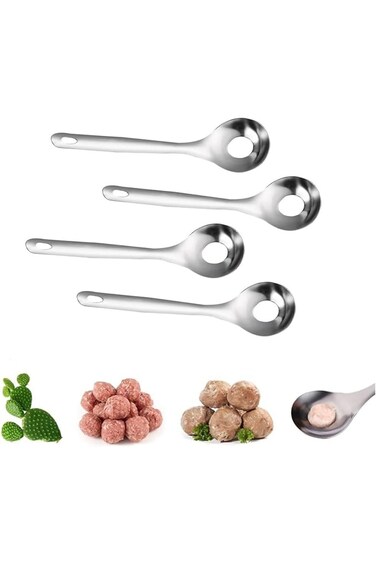 4 PCS Cuchara Pelador De Nopales,Cactus Peeler Spoon,Stainless Steel Nopales Peeler,Easy to Clean T