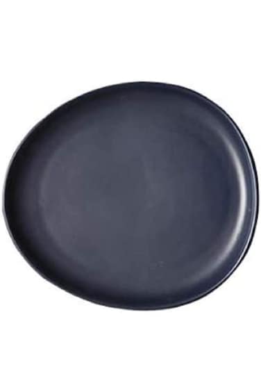 طبق حلوى ضحل 18 سم - أزرق داكن غير لامع (CHP-367-BLU)