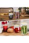 Airtight Glass Jars for Coffee Cereal Storage, Wide Mouth Glass Pickle Jar with One-way Venting Lid