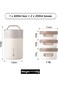 LOLLDEAL Bento Box, 3 Layers Stackable Thermos Lunch Box, Portable Leak-Proof Insulated Food Flask,