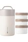 LOLLDEAL Bento Box, 3 Layers Stackable Thermos Lunch Box, Portable Leak-Proof Insulated Food Flask,