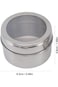 ALMEKAQUZ 4 Pack Magnetic Spice Jars, Stainless Steel Containers with Clear Sift and Pour Lids for