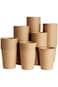 CUPZI [100 Pack] 12 oz Coffee Cups, Disposable Coffee Cups, Kraft Paper Cups, Hot Cups Unbleached f