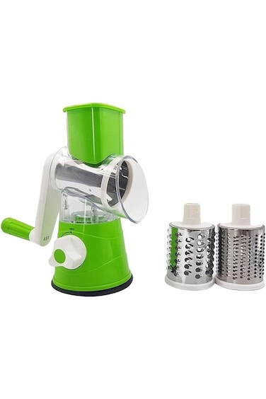Taimi Manual Vegetable Cutter Tabletop Drum Round Mandoline Slicer Onion Potato Carrot Grater with