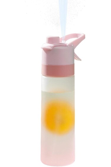 زجاجة مياه رذاذ   زجاجة شرب رذاذ سعة 650 مل   زجاجة مياه رياضية محمولة مزودة بفوهة سحب علوية   R