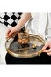 Qiccijoo Serving Trays with Handles Home Decorative Coffee Table Round Tray Ottoman Tray Acrylic Fo