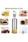 ECVV Olive Oil Dispenser Bottle 500ml, Glass And Leakproof Stainless Steel Bottle Drizzler Vinegar