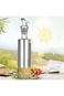 ECVV Olive Oil Dispenser Bottle 500ml, Glass And Leakproof Stainless Steel Bottle Drizzler Vinegar