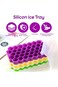 Showay Honeycomb Reusable Ice Cubes Tray, Bundle (Pack of 3 - Yellow, Green and Purple), Silicone S