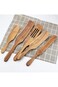 SupWolf Wooden Cooking Utensils, Wooden Spatulas Set As Seen On TV, 5 Pcs Natural Wood Spurtle Kitc