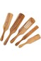SupWolf Wooden Cooking Utensils, Wooden Spatulas Set As Seen On TV, 5 Pcs Natural Wood Spurtle Kitc
