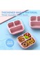 ABIN Snack Boxes (3 Pack) - Stackable Bento Boxes with 3 Compartments, Meal Prep Containers Reusabl