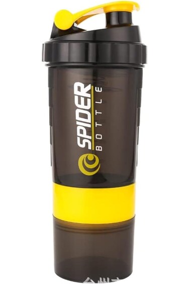 زجاجة شاكر بروتين العنكبوت من ALCOACH سعة 20 أونصة مقاومة للتسرب، زجاجة مياه محمولة للصالة الرياضية مع