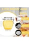 Honey Jar with Airtight Lid My Honey Containers Plastic Clear Honey Dispenser Sealed Honey Bottles
