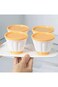 LEBKFT 4 Pcs Panna Cotta Moulds with Lid - Traditional Jelly Moulds &amp; Mini Pudding Basins - Non Sti