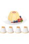 LEBKFT 4 Pcs Panna Cotta Moulds with Lid - Traditional Jelly Moulds &amp; Mini Pudding Basins - Non Sti