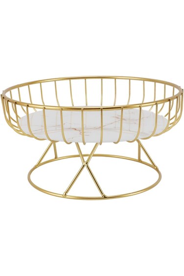 BokSung Metal Wire Fruit Basket, Large Capacity Hollow Creative Fruit Bowl, Fruit Holder Stand Stor