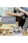 Tazweeq Seasoning Box, Spice Container with Lid and Spoon, 4 Compartment Spice Pots with Handle, ki