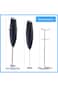 MIZAJIC Handheld Milk Frother with Stand, Electric Battery Operated Foam Maker with Stainless Steel