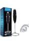 MIZAJIC Handheld Milk Frother with Stand, Electric Battery Operated Foam Maker with Stainless Steel
