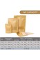 50pcs Sealable Bags, 5.9&times;8.6 Inches Stand Up Bags Kraft Bags with Window, Brown Resealable Food Bag