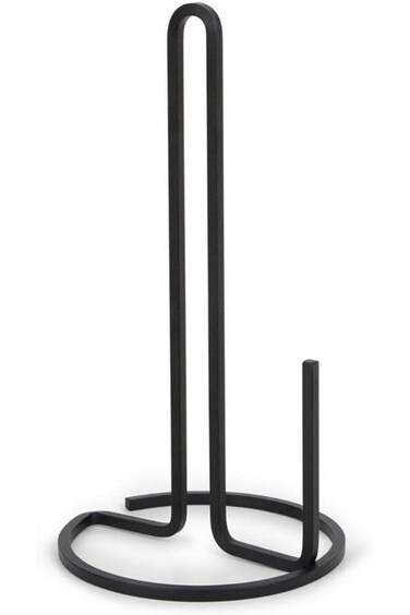 Umbra, Black Squire Paper Towel Holder for Kitchen, Bent Metal Wire Looks Like Cast Iron