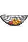 Metal Wire Fruit Basket, Black Fruit Bowl for Kitchen Counter, Fruit Holder Stand Storage Baskets f